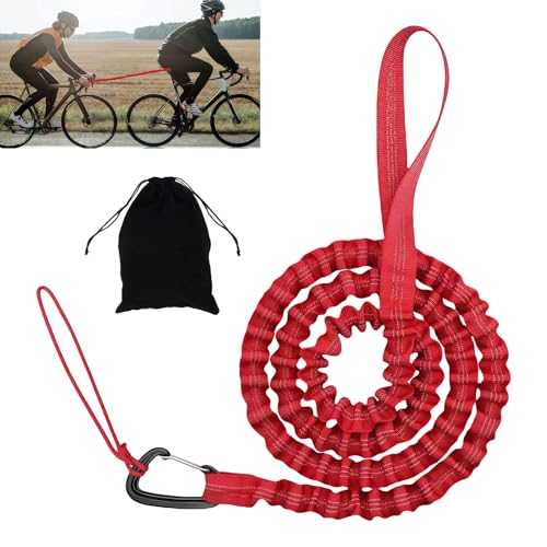 Kinder Abschleppseil Für Fahrrad Mit Metalen Ringgesp, 3 Meter Kinder Fahrrad Abschleppseil Mit Tasche, Kinder Fahrrad Elastische Zugseil, Bis 500 Lb/225 Kg Fahrrad-Abschleppgurt Für Rennräder E-Bikes von Orixo