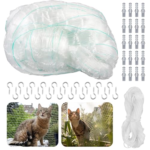 Orixo Katzennetz für Balkon 10x3m, Katzennetz für Fenster, Balkon Netz Katze, Balkonnetz für Katzen Ohne Bohren, mit Befestigungsseil und Nägel, Bissfest und UV-Beständig, für Balkone Fenster Orixo Katzennetz für Balkon 10x3m, Katzennetz für Fenster, Balkon Netz Katze, Balkonnetz für Katzen Ohne Bohren, mit Befestigungsseil und Nägel, Bissfest und UV-Beständig, für Balkone Fenster von Orixo