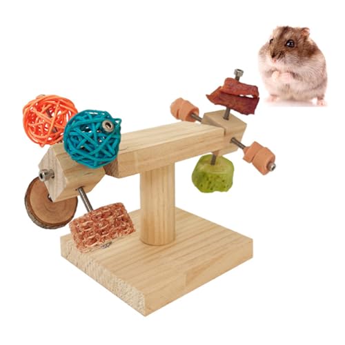 Ornaous Spinnendes Futterspielzeug aus natürlichem Holz für Zwerghamster, Meerschweinchen, interaktive Anreicherung, Futtersuchspielzeug für Kleintiere, Übung, Rennmäuse, syrische Hamster, Chinchillas Ornaous Spinnendes Futterspielzeug aus natürlichem Holz für Zwerghamster, Meerschweinchen, interaktive Anreicherung, Futtersuchspielzeug für Kleintiere, Übung, Rennmäuse, syrische Hamster, Chinchillas von Ornaous