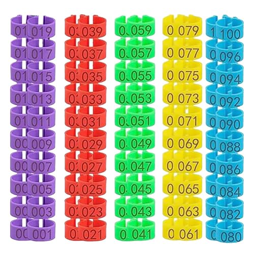 Orolotay Hühnerschenkelring-Clip, Nummerierte Beinband-Tags, Hühner, Enten, Beinringe-Clip, Geflügel-Fußringe Orolotay Hühnerschenkelring-Clip, Nummerierte Beinband-Tags, Hühner, Enten, Beinringe-Clip, Geflügel-Fußringe von Orolotay