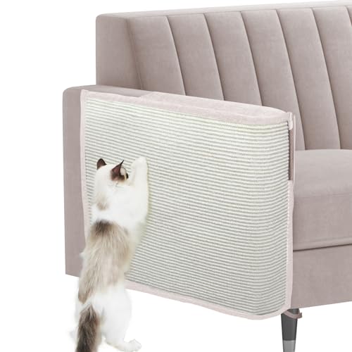 Katzenkratz-Sofa-Schutz, 70 x 50 cm (L x B) für Kratzmöbel, Katzenkratz, Couch, Armschutz mit natürlichem Sisal zum Schutz von Couch, Sofa, Stuhl, Möbeln von Oroonoko