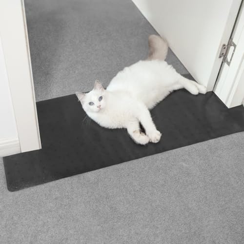 Teppichschutz für Katzen, rutschfest, schützt Türvorrichtungen, zum Selbermachen, rutschfest, schwarz, schützt vor Katzen/Hunden, 2 Packungen Teppichschutz für Katzen, rutschfest, schützt Türvorrichtungen, zum Selbermachen, rutschfest, schwarz, schützt vor Katzen/Hunden, 2 Packungen von Oroonoko
