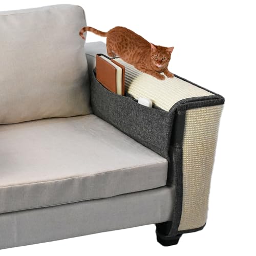 Verbesserter Katzenkratz-Sisal-Sofaschutz, Möbel-Couch-Schutz vor Katzenkratzen, mit natürlichem Sisal, vollständige Abdeckung (linke Hand) von Oroonoko