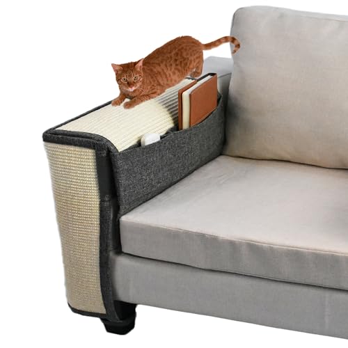 Verbesserter Katzenkratz-Sisal-Sofaschutz, Möbel-Couch-Schutz vor Katzenkratzen, mit natürlichem Sisal, vollständige Abdeckung (rechte Hand) von Oroonoko