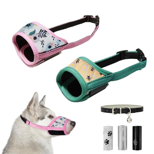 2 StüCk Maulkorb für Große Hunde, Dog Muzzle, Halti für Hunde, mit 3 Rollen Hundekotbeutel und 1 Verstellbares Hundehalsband, Vermeidert BeißEn, Bellen und Essen Pink, Cyan 2 StüCk Maulkorb für Große Hunde, Dog Muzzle, Halti für Hunde, mit 3 Rollen Hundekotbeutel und 1 Verstellbares Hundehalsband, Vermeidert BeißEn, Bellen und Essen Pink, Cyan von Ortviai