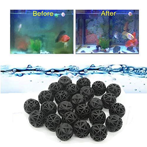 OsAtNb 100 Stück Biokugeln für Ultra leise Aquarium Innenfilter 4in1 Multifunktionaler Aquarienfilter, 500-1800L/H Aquarien Filter (100 Stück Biokugeln) von OsAtNb