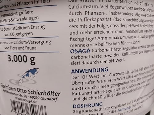 Ph/KH stabil; Ph/KH Plus stabilisiert den PH Wert im Gartenteich 3000g für 120000 Liter Teichwasser… von Osaga