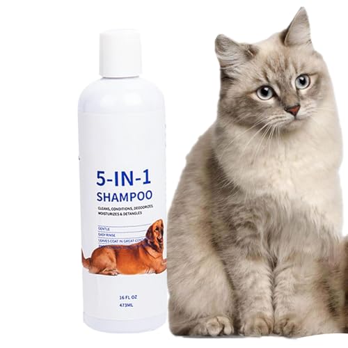 Feuchtigkeitsspendendes Hundeshampoo, Haustiershampoo - Haustiershampoo und Spülung für Hunde,16fl Oz Hundeshampoo und Fellwaschmittel, Hundeshampoo für stinkende Hunde, natürliches Hundeshampoo für W von Oseczmut