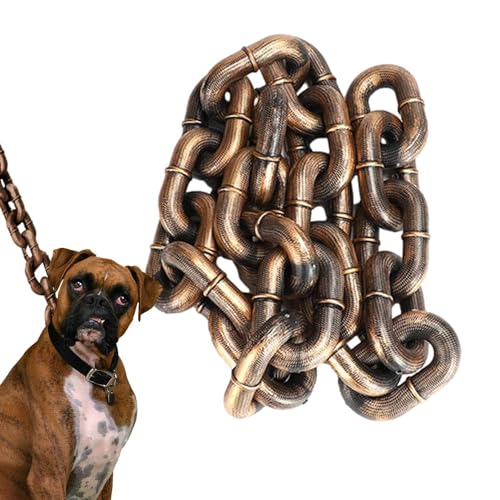 Hundeleine aus Kette | wasserdichte Hundeleine | stoßabsorbierende Hundeleine aus Kunststoff, Dressurleine für Hunde, Leine aus Simuliertem Eisen für Haustiere von Oseczmut