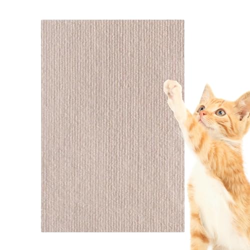 Kratzmatte Selbstklebend Katzen | Selbstklebend Kratzteppich Katze Wand | DIY Trimmbarer Teppich Matte Pad Katzenkratzbretter Katzenkratzmatte,Selbstklebender Schneidbarer Kratzteppich Katzen von Oseczmut