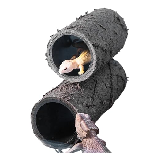 Oseczmut Hide Reptilien, Hide Aquarium, Fischversteck Dekoration | Schildkrötentank-Zubehör für Eidechsen, Amphibien, Fische, Axolotl, Bardrache von Oseczmut