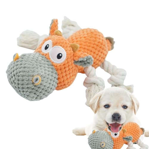 Oseczmut Quietschendes Hundespielzeug aus Plüsch, strapazierfähiges Kauspielzeug für Hunde, quietschendes Kuhhundspielzeug für Haustiere, bissfest, Welpen für Oseczmut Quietschendes Hundespielzeug aus Plüsch, strapazierfähiges Kauspielzeug für Hunde, quietschendes Kuhhundspielzeug für Haustiere, bissfest, Welpen für von Oseczmut