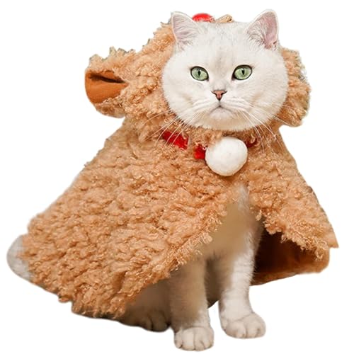 Oseczmut Weihnachtskostüm für Hunde, Rentier-Kostüm für Hunde | Elchumhang für Haustiere für den Winter – Kleidung für Katzen aus weichem Plüsch, warmer Winterumhang Oseczmut Weihnachtskostüm für Hunde, Rentier-Kostüm für Hunde | Elchumhang für Haustiere für den Winter – Kleidung für Katzen aus weichem Plüsch, warmer Winterumhang von Oseczmut
