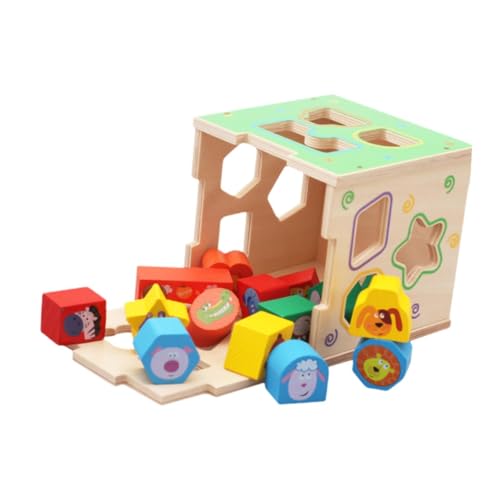 Oshhni Formsortierspielzeug aus Holz, Formsortierwürfel, Spielzeugbox, Klassische Farberkennung, Feinmotorik, Holzspielzeug für Jungen und Mädchen Oshhni Formsortierspielzeug aus Holz, Formsortierwürfel, Spielzeugbox, Klassische Farberkennung, Feinmotorik, Holzspielzeug für Jungen und Mädchen von Oshhni