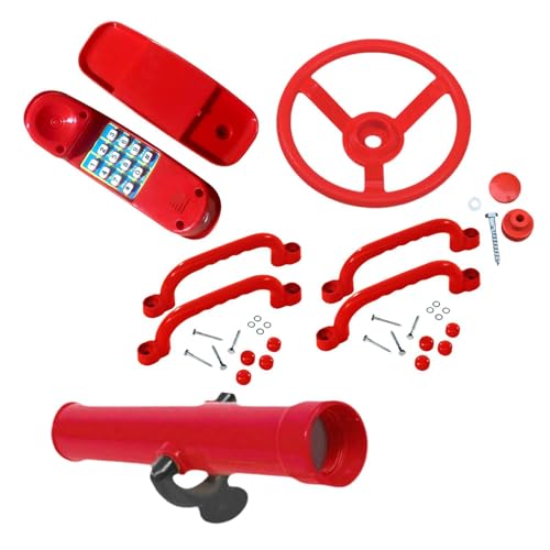 Oshhni Kinderspielplatz-Lenkrad-Spielzeug, Outdoor-Ausrüstung, kreatives Spielset-Zubehör, Spielzeug-Telefon-Zubehör für Mädchen und Jungen, ROT Oshhni Kinderspielplatz-Lenkrad-Spielzeug, Outdoor-Ausrüstung, kreatives Spielset-Zubehör, Spielzeug-Telefon-Zubehör für Mädchen und Jungen, ROT von Oshhni