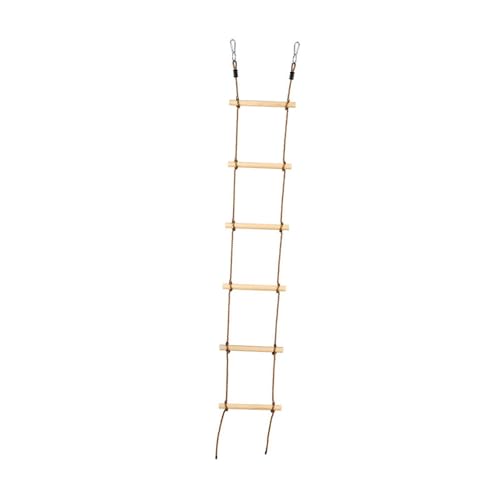 Oshhni Kletterseilleiter für Kinder, Kletterleiter mit 6 Abschnitten, Jungen und Mädchen, tragbare Unterhaltungskletterseilleiter aus Holz Oshhni Kletterseilleiter für Kinder, Kletterleiter mit 6 Abschnitten, Jungen und Mädchen, tragbare Unterhaltungskletterseilleiter aus Holz von Oshhni