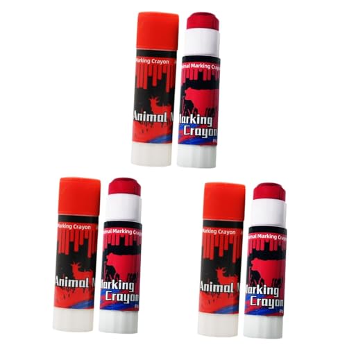 Oshhni Markierungsstifte für Nutztiere, Kennzeichnungsstifte, Zeichenzubehör, gut sichtbarer Bauernhof-Markierungsstift zum Sortieren von Schafen, Rot 12st Oshhni Markierungsstifte für Nutztiere, Kennzeichnungsstifte, Zeichenzubehör, gut sichtbarer Bauernhof-Markierungsstift zum Sortieren von Schafen, Rot 12st von Oshhni