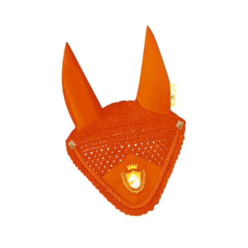 Oshhni Pferdeohrmacht Fly Fly Maske Weich tragbares leichte praktische Kapuzen Beschützer atmungsaktiver Sportkleidung Ohrschützer, Orange von Oshhni