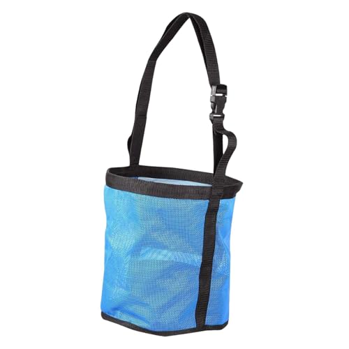 Oshhni Pferdespeisebag Heubeutel -Mesh -Vorräte, atmungsaktiv, Fester Boden, großer Heuhändler Getreide -Futtermittel für die langsame Fütterung Reites, Blau von Oshhni