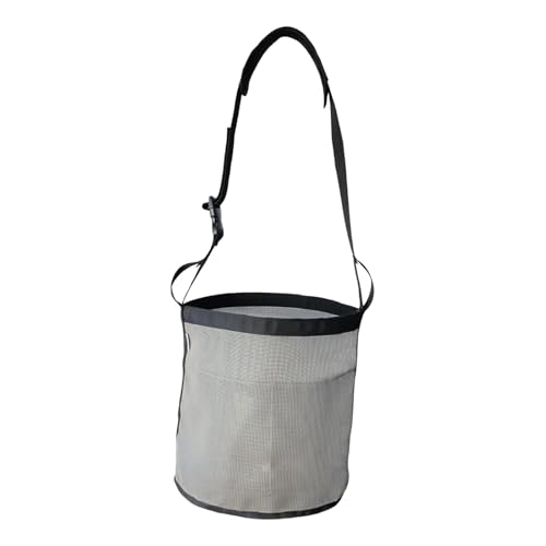 Oshhni Pferdespeisebag Heubeutel -Mesh -Vorräte, atmungsaktiv, Fester Boden, großer Heuhändler Getreide -Futtermittel für die langsame Fütterung Reites, Grau von Oshhni