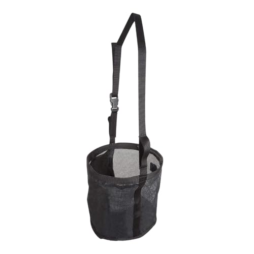Oshhni Pferdespeisebag Heubeutel -Mesh -Vorräte, atmungsaktiv, Fester Boden, großer Heuhändler Getreide -Futtermittel für die langsame Fütterung Reites, Schwarz von Oshhni