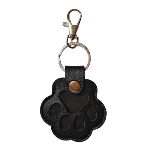 Oshhni Schlüsselanhänger mit Tierhaar-Andenken, Aufbewahrungstasche, niedlicher Schlüsselanhänger zum Aufhängen in Pfotenform, Hundehaar-Sammler, Schwarz Oshhni Schlüsselanhänger mit Tierhaar-Andenken, Aufbewahrungstasche, niedlicher Schlüsselanhänger zum Aufhängen in Pfotenform, Hundehaar-Sammler, Schwarz von Oshhni