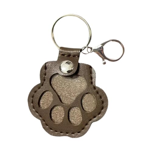 Oshhni Schlüsselanhänger mit Tierhaar-Andenken, Tierhaar-Sammler, Schlüsselanhänger, Anhänger, süßer Schlüsselhalter, stilvolle Aufbewahrungstasche, Hunde-, Dunkelbraun von Oshhni
