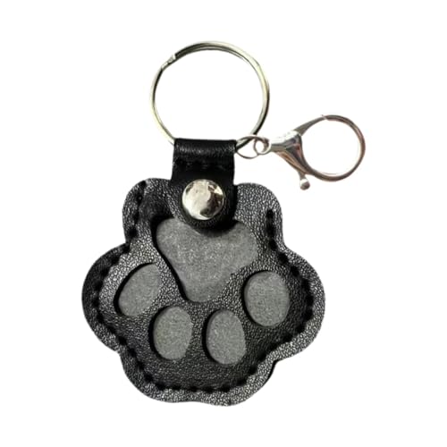 Oshhni Schlüsselanhänger mit Tierhaar-Andenken, Tierhaar-Sammler, Schlüsselanhänger, Anhänger, süßer Schlüsselhalter, stilvolle Aufbewahrungstasche, Hunde-, Schwarz von Oshhni