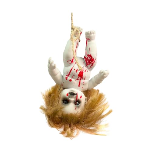 Oshhni Spukpuppe, Gruselige Puppen, Hängendes Schreckens-Terror-Dekorationsspielzeug, Halloween, Gruselige Puppe für Halloween-Dekoration, Requisite für, Mädchen Klein Oshhni Spukpuppe, Gruselige Puppen, Hängendes Schreckens-Terror-Dekorationsspielzeug, Halloween, Gruselige Puppe für Halloween-Dekoration, Requisite für, Mädchen Klein von Oshhni