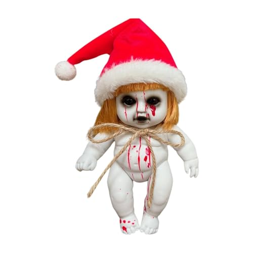 Oshhni Spukpuppe, Gruselige Puppen, Hängendes Schreckens-Terror-Dekorationsspielzeug, Halloween, Gruselige Puppe für Halloween-Dekoration, Requisite für, Weihnachtsmannmädchen Klein Oshhni Spukpuppe, Gruselige Puppen, Hängendes Schreckens-Terror-Dekorationsspielzeug, Halloween, Gruselige Puppe für Halloween-Dekoration, Requisite für, Weihnachtsmannmädchen Klein von Oshhni