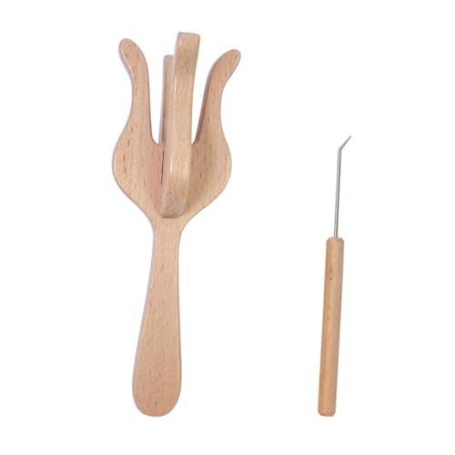 Oshhni Strickgabel und, Doppelkopf-Lucet-Gabel, DIY-Weben und Flechten für Halsketten von Oshhni
