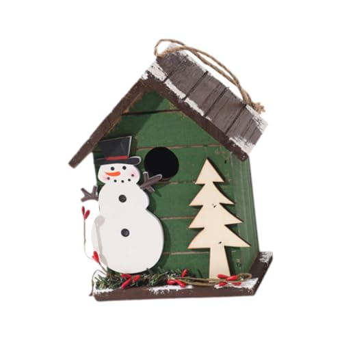 Oshhni Weihnachts-Vogelhaus, Blaumeisen-Unterschlupf, Vogelnisthaus, Weihnachtsschmuck, Kleiner Ruheplatz für Vögel, für Gartenarbeit, Geschenk, Zaun Oshhni Weihnachts-Vogelhaus, Blaumeisen-Unterschlupf, Vogelnisthaus, Weihnachtsschmuck, Kleiner Ruheplatz für Vögel, für Gartenarbeit, Geschenk, Zaun von Oshhni