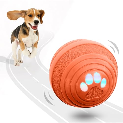 Osinaga Interaktives Hundespielzeug, bewegungsaktivierte automatische rollende Hundebälle, 4 Spielmodi, langlebiges TPU + PC-Schale von Osinaga