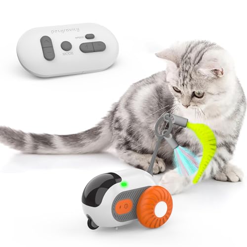 Osinaga Interaktives Katzenspielzeug, Motorisiertes Katzen- und Mausspielzeug mit Fernbedienung, Interaktives Katzenspielzeug, Intelligenter Katzenball mit 2 Modi, USB Wiederaufladbar Osinaga Interaktives Katzenspielzeug, Motorisiertes Katzen- und Mausspielzeug mit Fernbedienung, Interaktives Katzenspielzeug, Intelligenter Katzenball mit 2 Modi, USB Wiederaufladbar von Osinaga