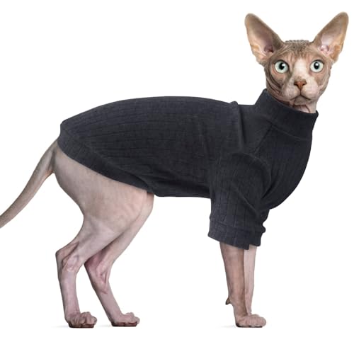 Oslueidy Sphynx Haarlose Katzen Weste Rollkragenpullover, Langärmlige Einteiler Katzenbekleidung Katzenbody, Kätzchen Katzen Pullover Shirts für Sphynx/Cornish Rex/Devon Rex/Peterbald Oslueidy Sphynx Haarlose Katzen Weste Rollkragenpullover, Langärmlige Einteiler Katzenbekleidung Katzenbody, Kätzchen Katzen Pullover Shirts für Sphynx/Cornish Rex/Devon Rex/Peterbald von Oslueidy