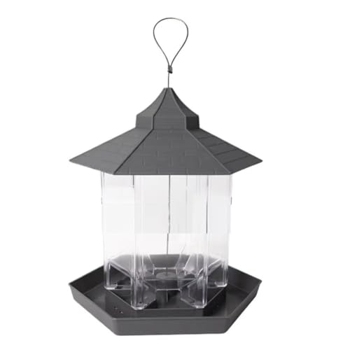 Osmond Futterspender für Wildvögel, Pavillon, Futterspender für Vögel, Futternapf, Große Kapazität, Aufhängestation mit 6 Futteröffnungen für Den Garten B von Osmond