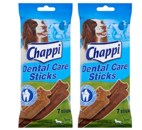 Chappi Dental Care Sticks – Packung mit 2 x 7 Riegeln (14 Stück) | Täglicher Snack für die Zahnpflege von kleinen, mittleren und großen Hunden von OsoRetail
