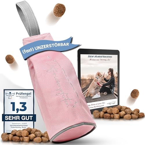 Ostfriesenpfoten® - extrem strapazierfähiger Futterbeutel 'Enno' | ohne Metallösen | Altrosa | Größe L | geeignet für alle Hunderassen - waschbarer Futterdummy inkl. eBook für Dein Agility-Training von Ostfriesenpfoten