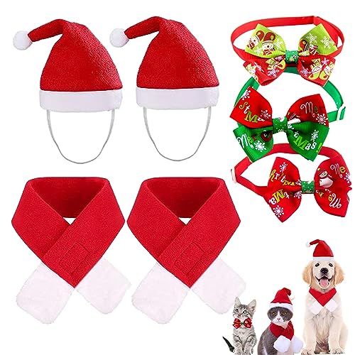 Osuter 7 Stück Weihnachten Katzenkostüm Hundekostüm Set Weihnachten Haustier Hut, Weihnachtskostüm Für Katzen Hunde, Haustier Weihnachtskleidung, Haustier Kostüm Katze Weihnachten Osuter 7 Stück Weihnachten Katzenkostüm Hundekostüm Set Weihnachten Haustier Hut, Weihnachtskostüm Für Katzen Hunde, Haustier Weihnachtskleidung, Haustier Kostüm Katze Weihnachten von Osuter