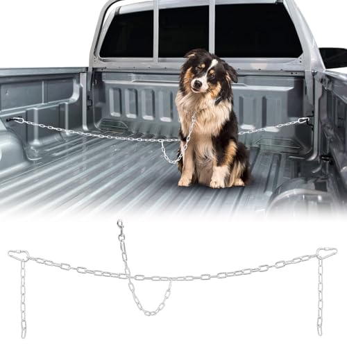 Otoolling Kette für Hunde- und LKW-Bett, Kreuzgurt, Metall, für LKW-Bett, Hundeleinensystem, kaufest, strapazierfähig, zum Ausspannen von Pickup, Auto, LKW (für 1 Hund) von Otoolling