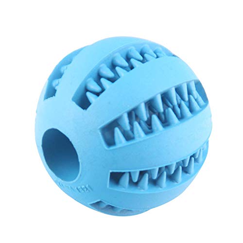 Ototon Hundespielzeug Ball aus Gummi, robust, zum Kauen, ungiftig, unverwüstlich, für kleine Hunde, Welpen, Spiele (Dunkelblau) von Fitwish