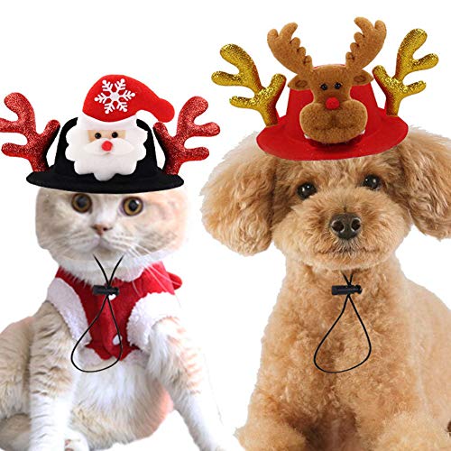 Ototon Katzenmütze, Weihnachtsmann, Wapiti-Motiv, verstellbar, Kostüm für Partys, Tiere, Cosplay (rot) von Ototon