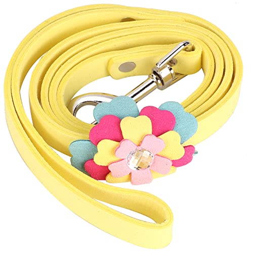 Hundehalsband – Halsband für große Hunde – atmungsaktive reflektierende Halsbänder – mit Schnalle und D-Ring – leicht – mit aufwendigem Blumendekor (C) von Otufan