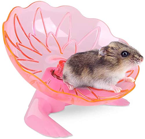 Oubit 1 StüCk Hamster Laufscheibe ， 17cm Pp Material Lauf Untertasse Rad Hamster Maus Laufscheibe Fliegende Untertasse üBungsrad Haustier Spielzeug (Pink) von Oubit