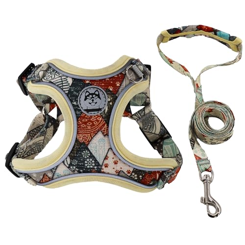 Hundegeschirr und Leine Set, Hundegeschirr Kleine Hunde, reflektierend, gepolstert und atmungsaktiv Brustgeschirr, Anti Zug Geschirr No Pull perfekt für den täglichen Training, Walken, Running (XS) Hundegeschirr und Leine Set, Hundegeschirr Kleine Hunde, reflektierend, gepolstert und atmungsaktiv Brustgeschirr, Anti Zug Geschirr No Pull perfekt für den täglichen Training, Walken, Running (XS) von Oufusilk