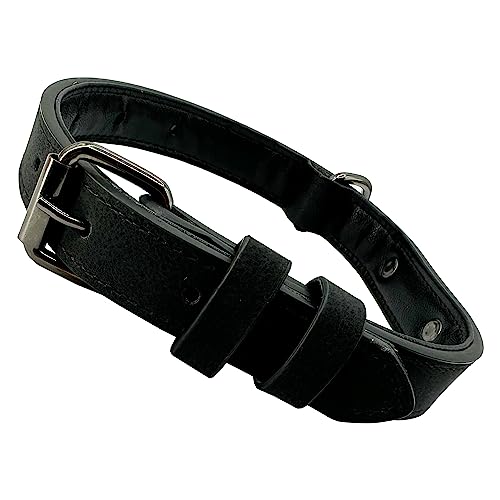 Hundehalsband Verstellbare, Hundehalsband Große Hunde Dog Collar Robust, Witterungsbeständig für Mittel Große Hunde Klassisches Halsband Hund (L: 2.5CM Breit für 48CM -58CM Hals, Schwarz) von Oufusilk