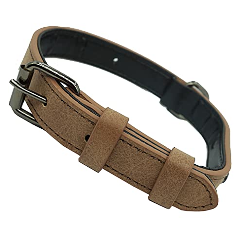 Hundehalsband Verstellbare, schlicht, robust, witterungsbeständig für Welpen Kleine Mittel Große Hunde Klassisches Halsband Hund (S: 2CM Breit für 32CM - 40CM Hals, Braun-neu) Hundehalsband Verstellbare, schlicht, robust, witterungsbeständig für Welpen Kleine Mittel Große Hunde Klassisches Halsband Hund (S: 2CM Breit für 32CM - 40CM Hals, Braun-neu) von Oufusilk