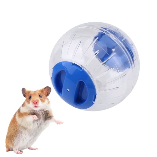 Oumefar 3Colors Hamster Gymnastikball Kunststoff Hamster Spielzeug Roll-Around Mini Ball Heimtrainer für Kleintier Hamster Rennmaus(Blau) von Oumefar