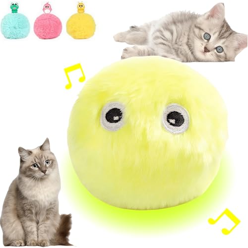 1 x Plüsch-Katzenspielzeug-Ball, Katzenspielzeug, interaktives Katzenspielzeug, interaktiver Zwitscherball, interaktiver Katzenball mit Geräusch, nachfüllbares Katzenminze-Spielzeug für Katzen, 1 x Plüsch-Katzenspielzeug-Ball, Katzenspielzeug, interaktives Katzenspielzeug, interaktiver Zwitscherball, interaktiver Katzenball mit Geräusch, nachfüllbares Katzenminze-Spielzeug für Katzen, von Oumun