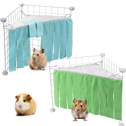 Oungy Meerschweinchen-Versteck für Kleintiere, dreieckig, Vliesstoff, Käfigzubehör, Meerschweinchen, Hängematte für Hamster, Igel, Meerschweinchen, Eichhörnchen, Kaninchen, mehrere Farben, 6 Stück von Oungy
